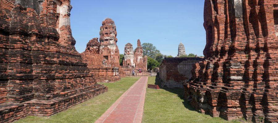 Les ruines et temples d'Ayutthaya en Thaïlande