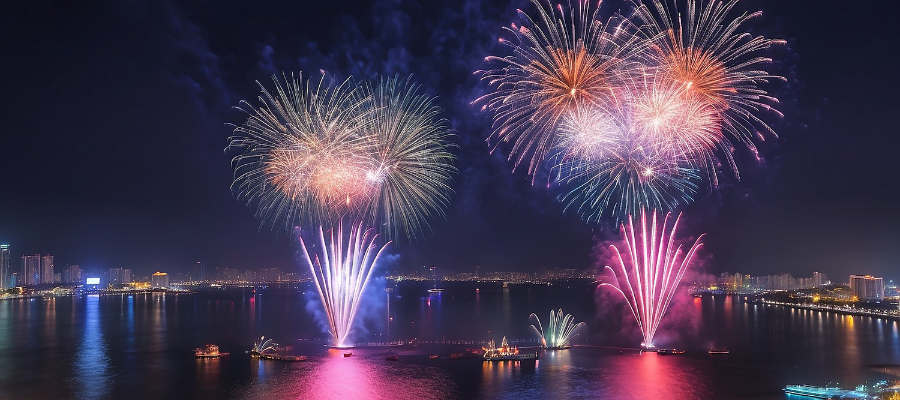 Le festival du feu d'artifice à Da Nang au Vietnam