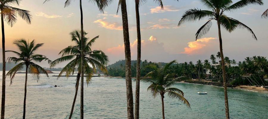 La plage de Mirissa au Sri Lanka