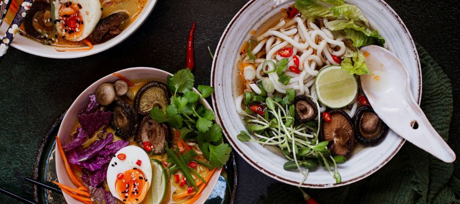 Des plats asiatiques v&eacute;g&eacute;tariens